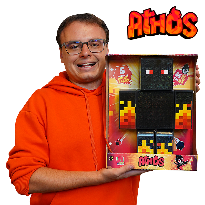 Boneco Athos r Minecraft - Curta Loja - Produtos Licenciados de  Influenciadores