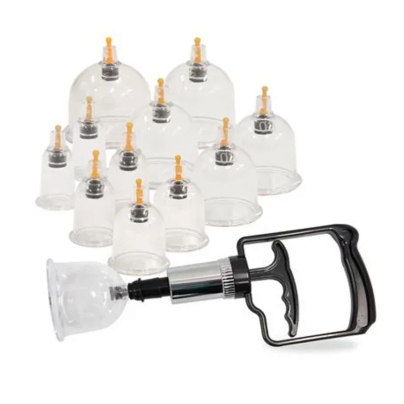 Kit Ventosas Com 12 Peças + Aplicador Para Ventosaterapia - Cosméticos ...