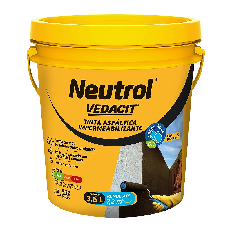 Neutrol Acqua 3,6L - Tinta Asfáltica Base Água Vedacit - CAC ...