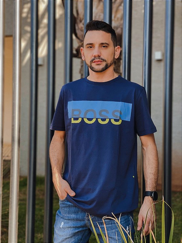 Camisa hugo boss azul sale