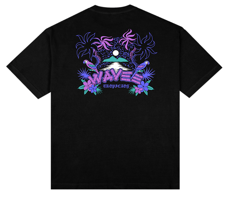 Tropicaos T-shirt preta