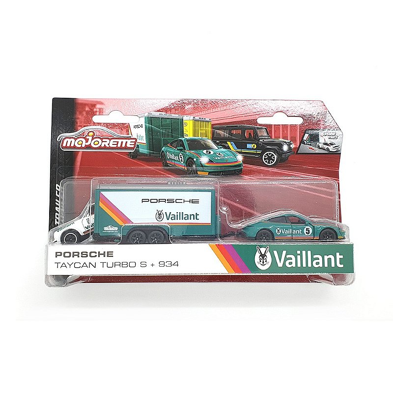 MAJORETTE - PORSCHE RACE TRAILER - TAYCAN TURBO S + PORSCHE 917