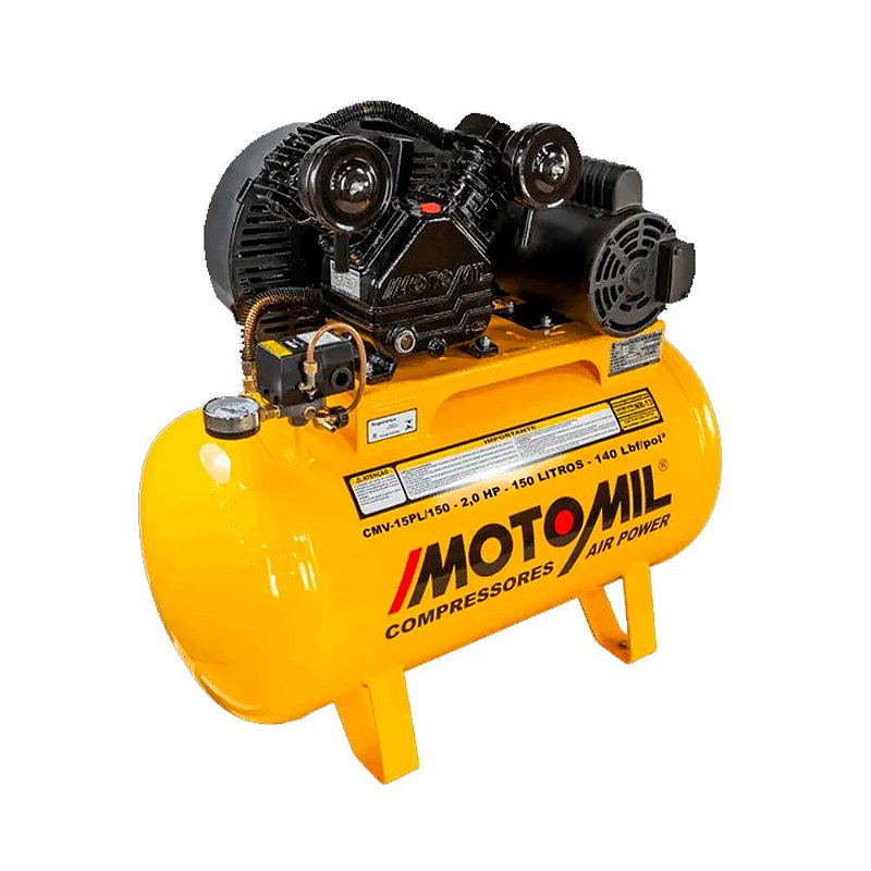 Compressor Air Power 9 Pés 2Hp 100L 220V Motomil CMV10PL/100A Arcazul Ferramentas
