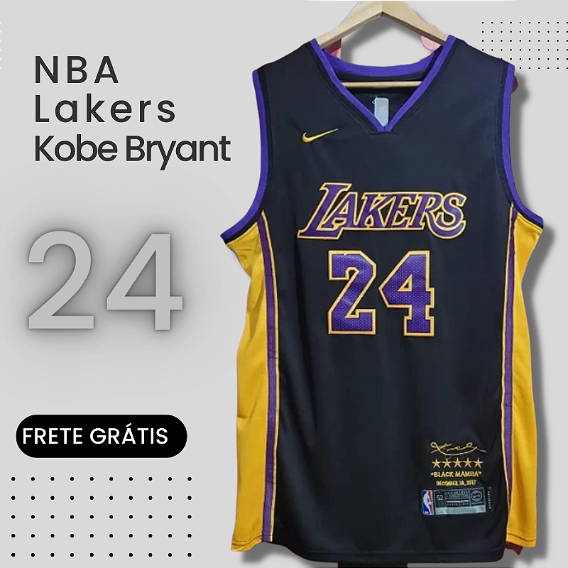 Camisa NBA Lakers Kobe Bryant Preta