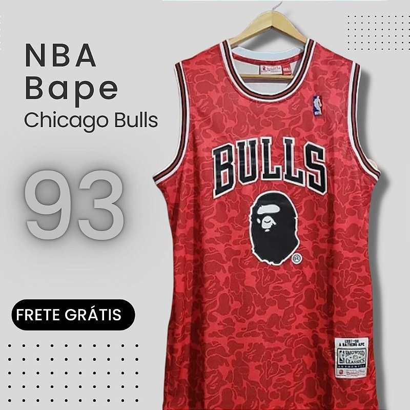 Camisa Bape Mitchell & Ness Chicago Bulls