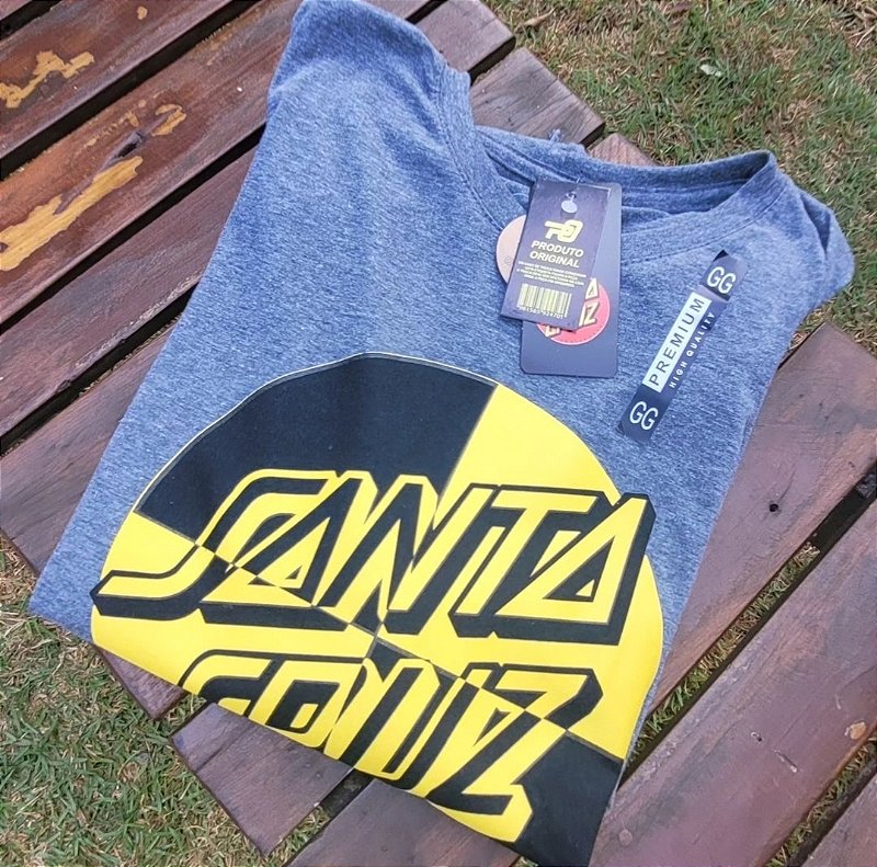 Camiseta Santa Cruz Cinza Tradicional