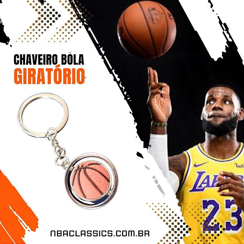 Chaveiro Camisa amarela Kobe Bryant 24 e Bola de Basquete Roxa