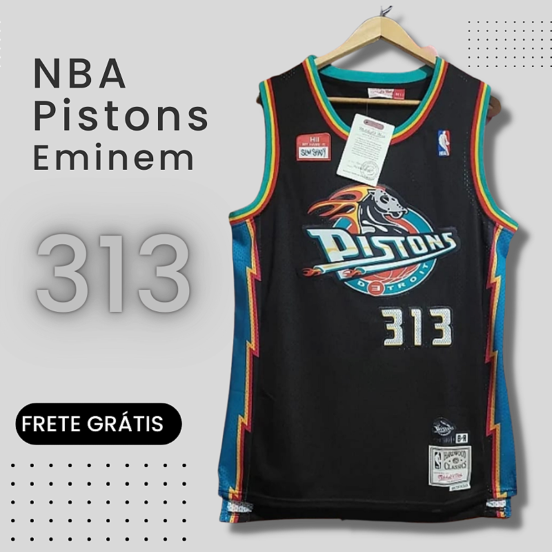 Camisa NBA Detroit Pistons Eminem Especial Edit