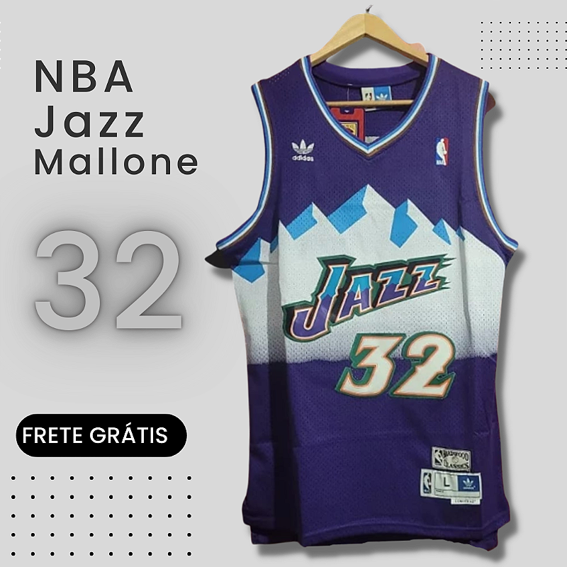 Camisa NBA Utah Jazz Karl Malone Retrô