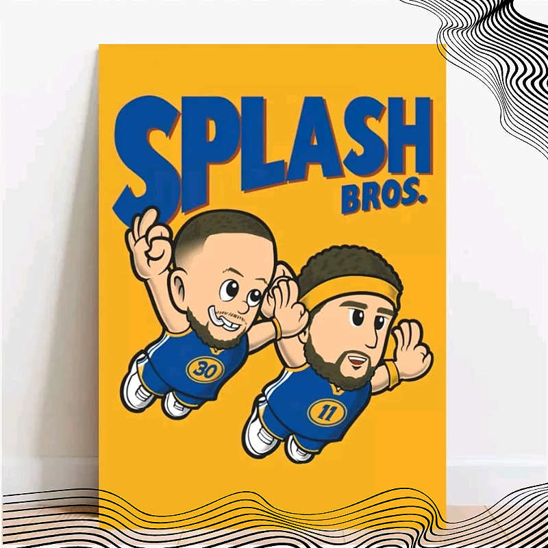 Placa Decorativa Warriors Splash Bros