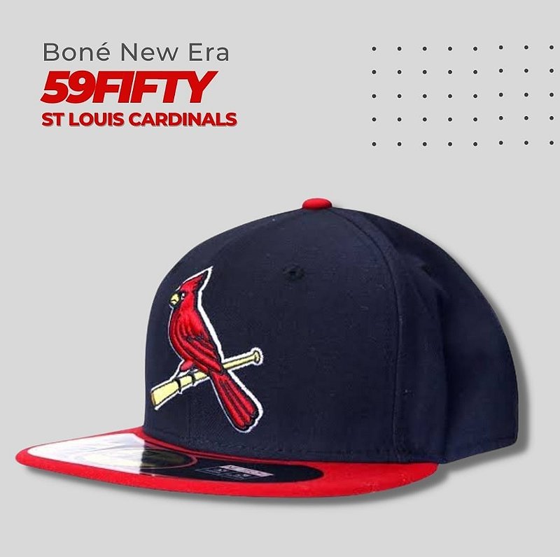 Boné MLB St. Louis Cardinals Fechado Aba Reta