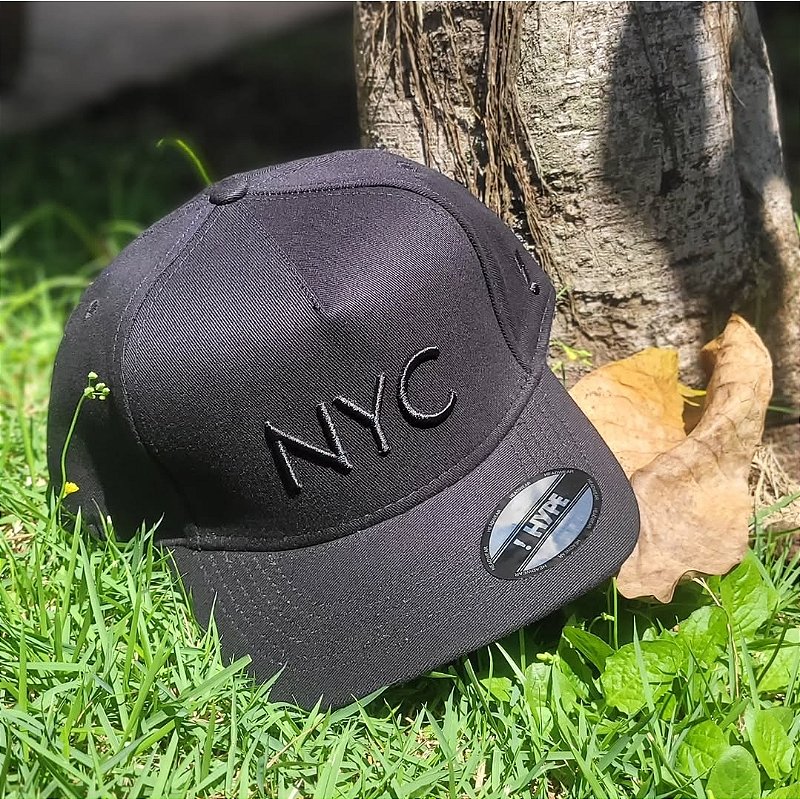 Boné Anth CO Hype NYC Preto / Preto Aba Curva