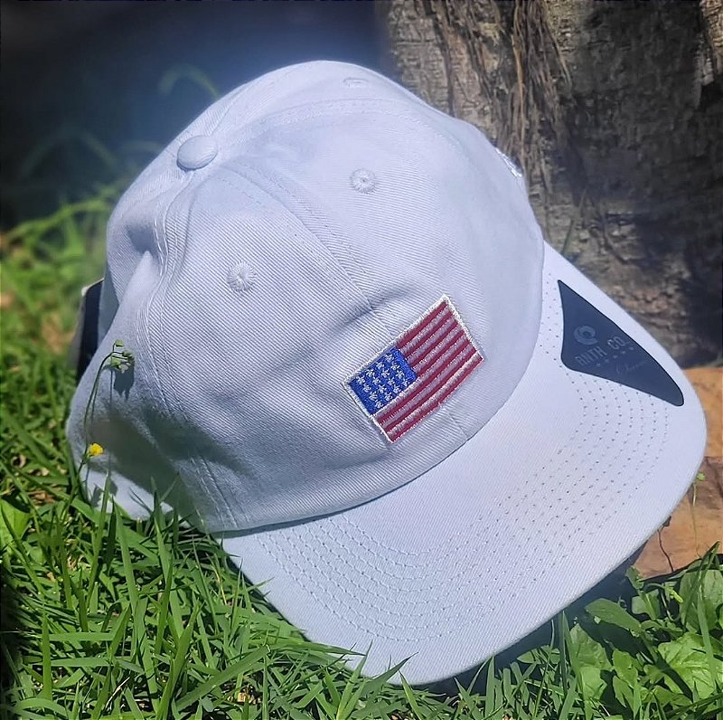 Boné Anth CO Dad Hat EUA Branco Aba Curva