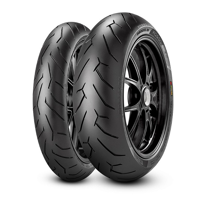 Par Pneus Pirelli Diablo Rosso II 110/70-17 + 130/70-17 - Fisch