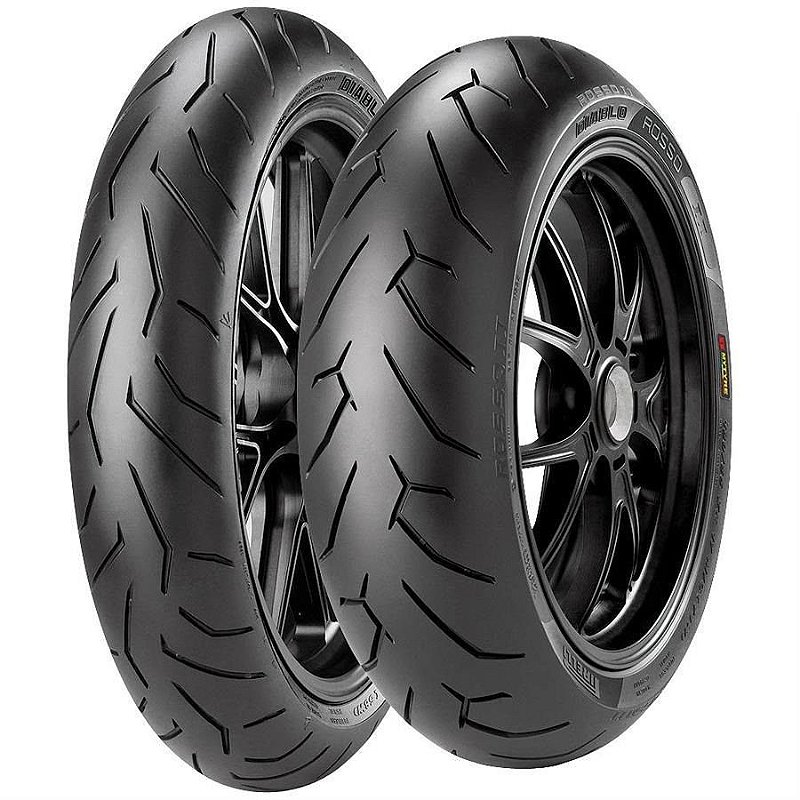 タイヤ・ホイール PIRELLI Combo/Par Pneus Pirelli Diablo Rosso II 110/70-17+150/60-17