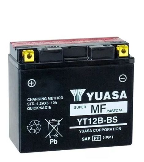 Bateria Yuasa Yt12B-Bs 10Ah Ducati1200 ZX10 XJ-6 YZF-R1 YZF-R6