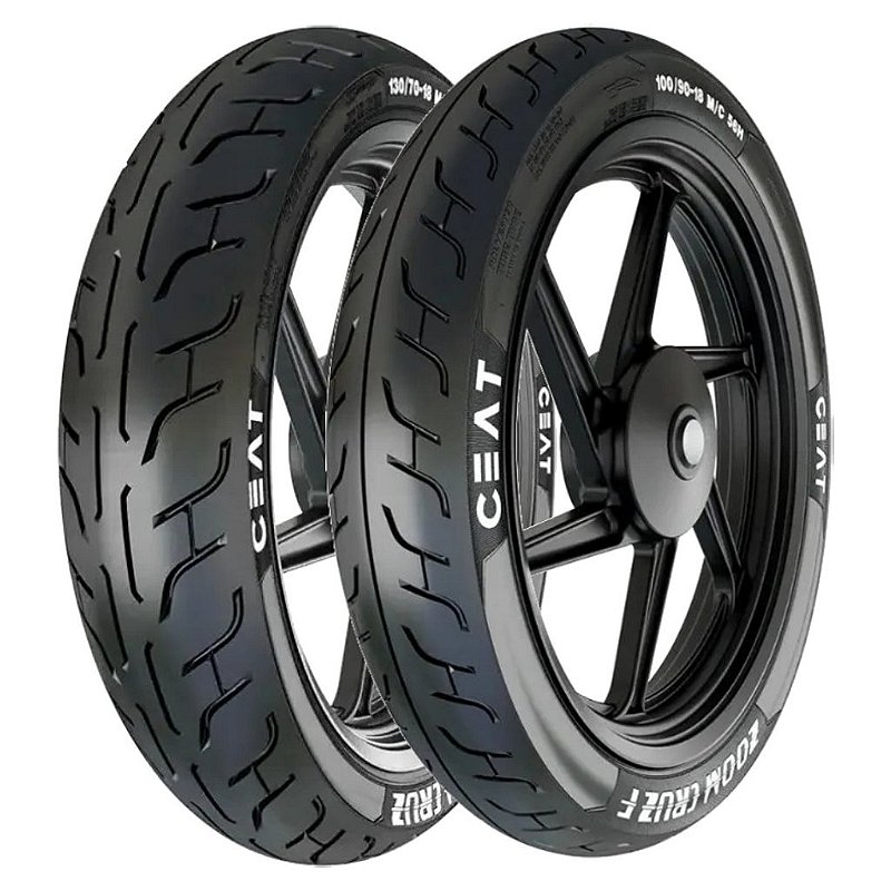 Par Pneus Ceat Zoom Cruz 100/90-18+130/70-18 TT Câmara inclusa
