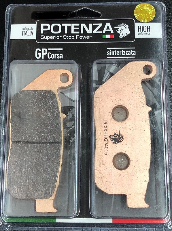 Pastilha de Freio Potenza PTZ521 GP Sinterizada HH - Fisch Moto Center