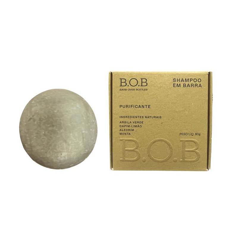 Shampoo em Barra Purificante BOB Equilíbrio Produtos de BemEstar