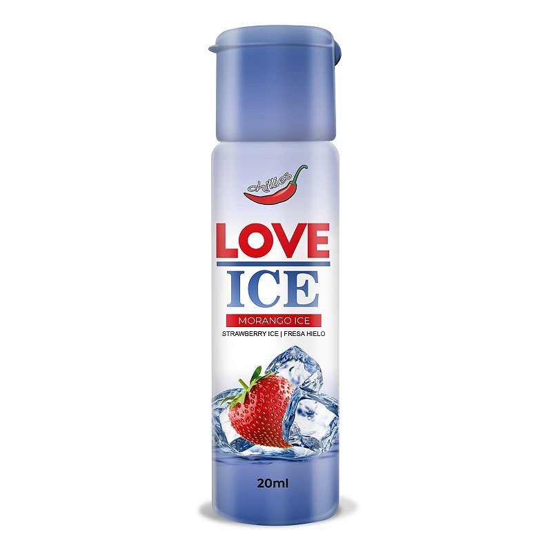 LOVE ICE MORANGO 20ML - Chillies Cosméticos