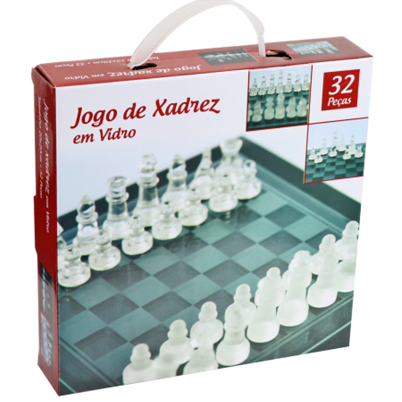 Placa de xadrez de vidro alta qualidade elegante peças de xadrez