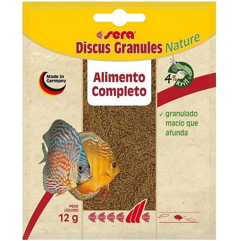 Ração Sera Discus Granules Nature 420g Alimento para Discos