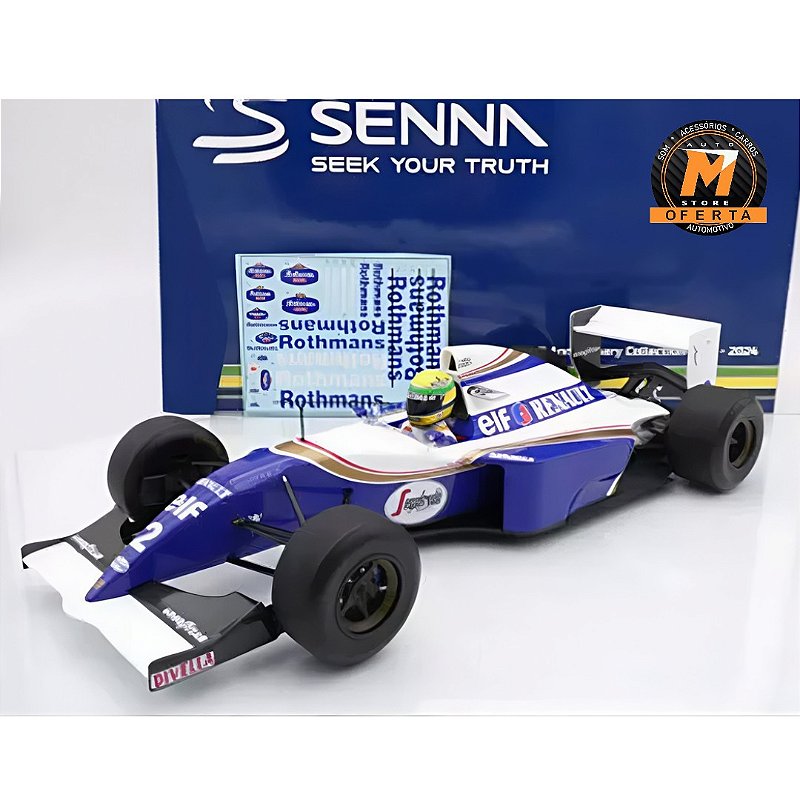 Miniatura F1 Ayrton Senna - Williams Fw16 1994 1/18 - AutoMOTIVO Store