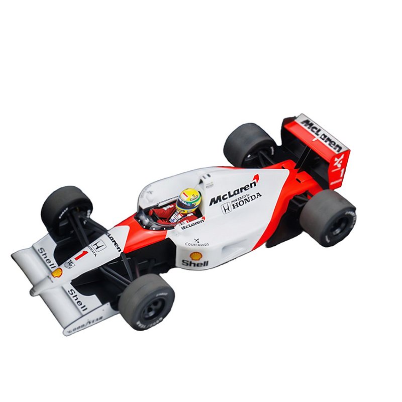Miniatura Ayrton Senna McLaren MP4/6 F1 1991 Dirty Version 1