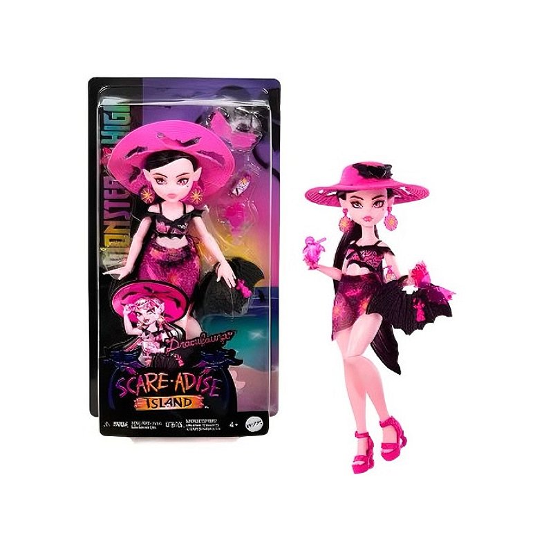 Boneca Monster High Scare-adise Island - Draculaura - AutoMOTIVO Store