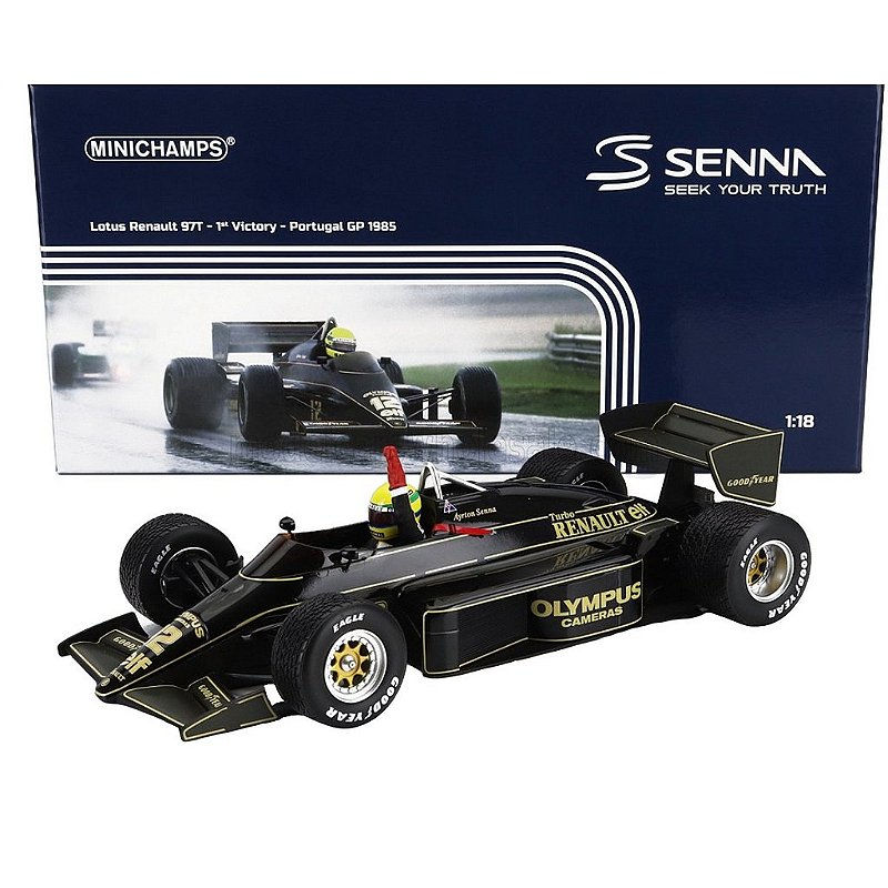 値下げ！LOTUS 97T 1985 Ayrton Senna ミニカー Lotus 97t Ayrton Senna Gp Portugal 1985 Minichamps 1/18