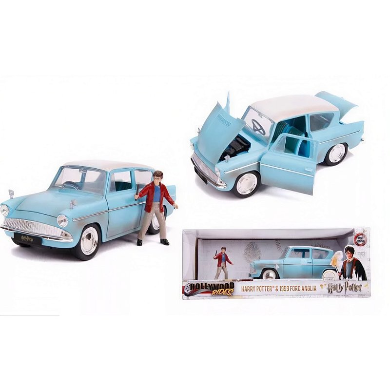 Miniatura carro Harry Potter 1959 Ford Anglia 1/24 - AutoMOTIVO Store