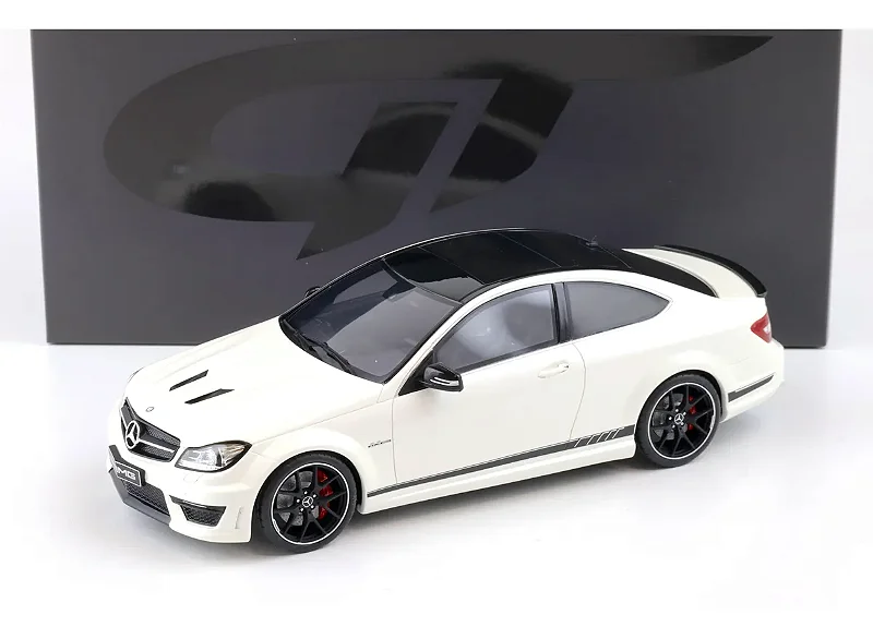 Miniatura carro Mercedes Benz C63 AMG 507 branca - 1/18