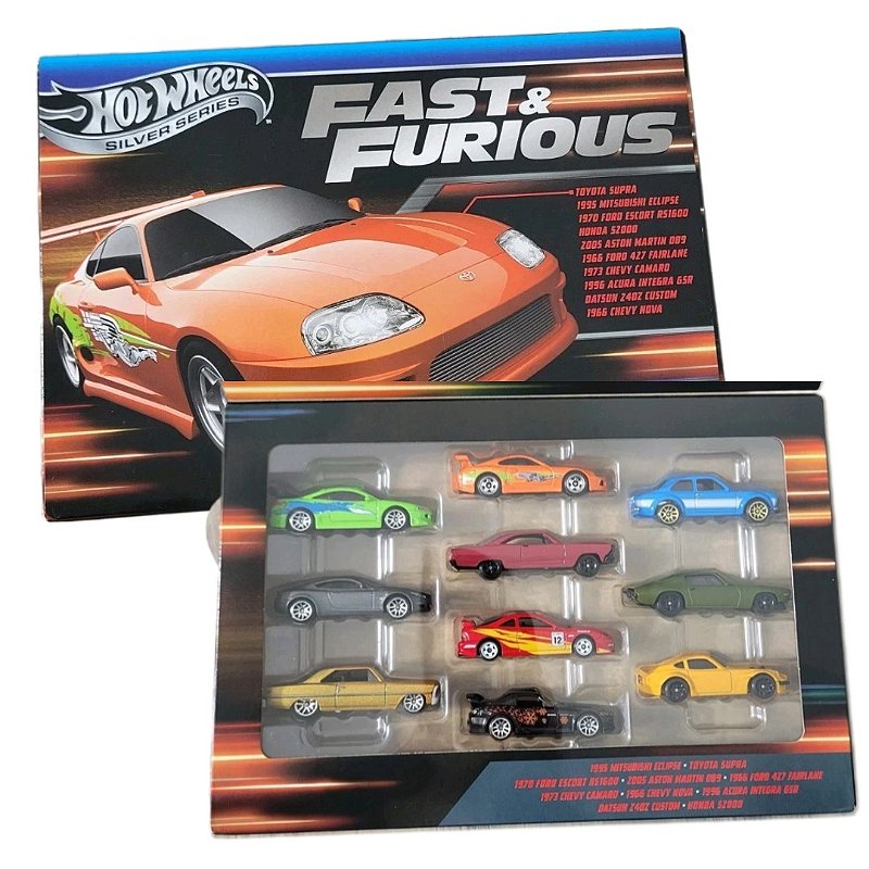 Conjunto Hot Wheels Velozes e Furiosos series 10 carros 1/64