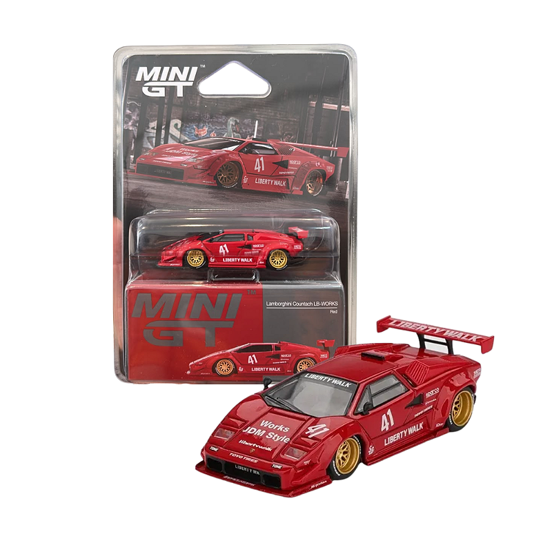 Miniatura MiniGT Lamborghini Countach LB-WORKS Vermelho 1/64