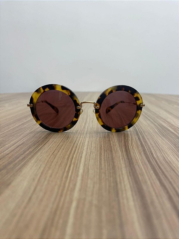 Óculos de sol MIU MIU redondo - Uma Vez Mais Brechó Boutique
