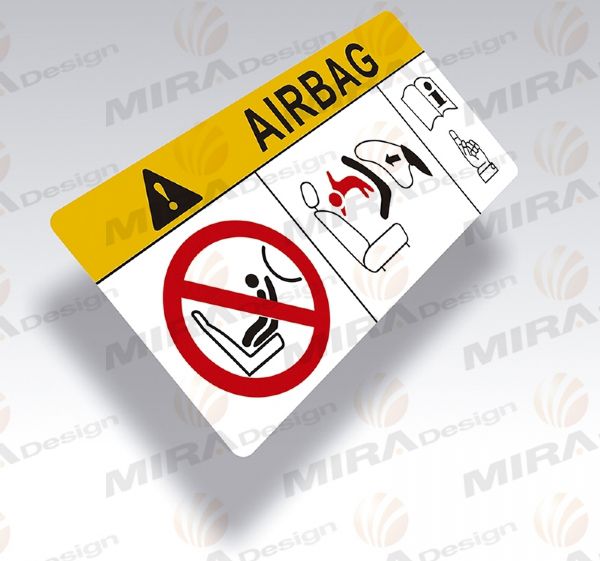 Adesivo per Auto -Jesus is My airbag- 210x100 mm roso