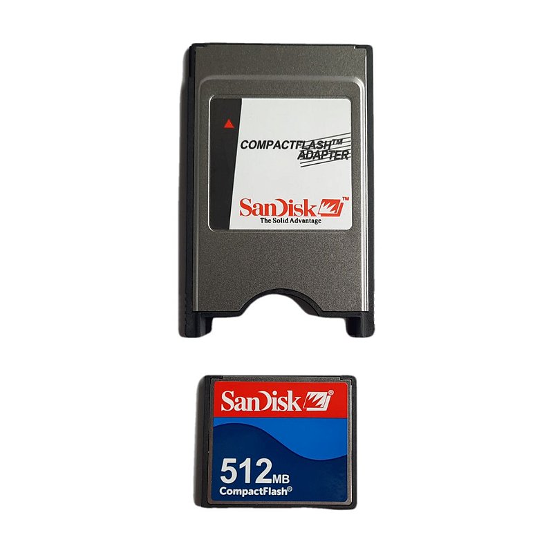 Cartão de memória PCMCIA 512 Mb com adaptador - CNCTECPARTS
