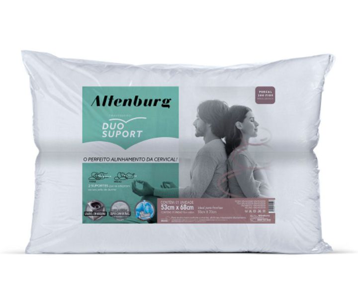 Travesseiro Duo Suport Cervical Altenburg Loja SAFLIKI Produtos para Saúde e Conforto