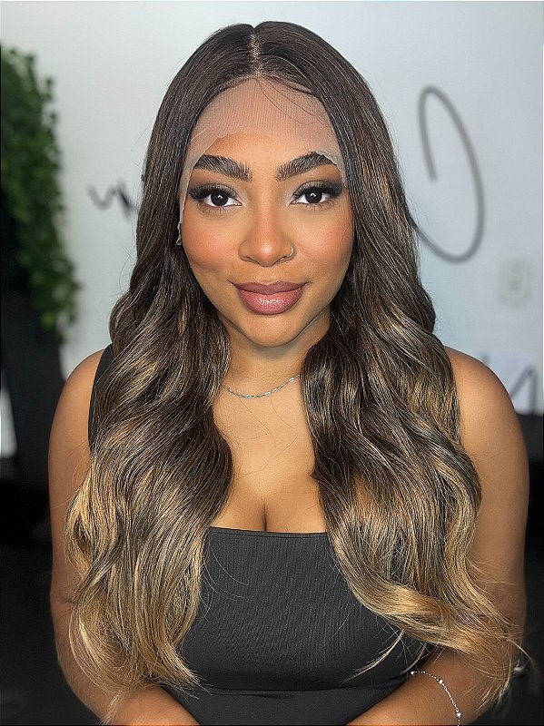 Lace Front Beatriz Loiro Mel Ombre