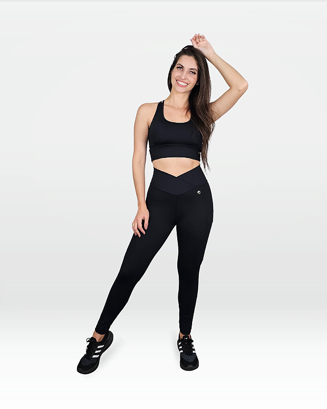 TOP CROPPED SINTONIA VIBE PRETO