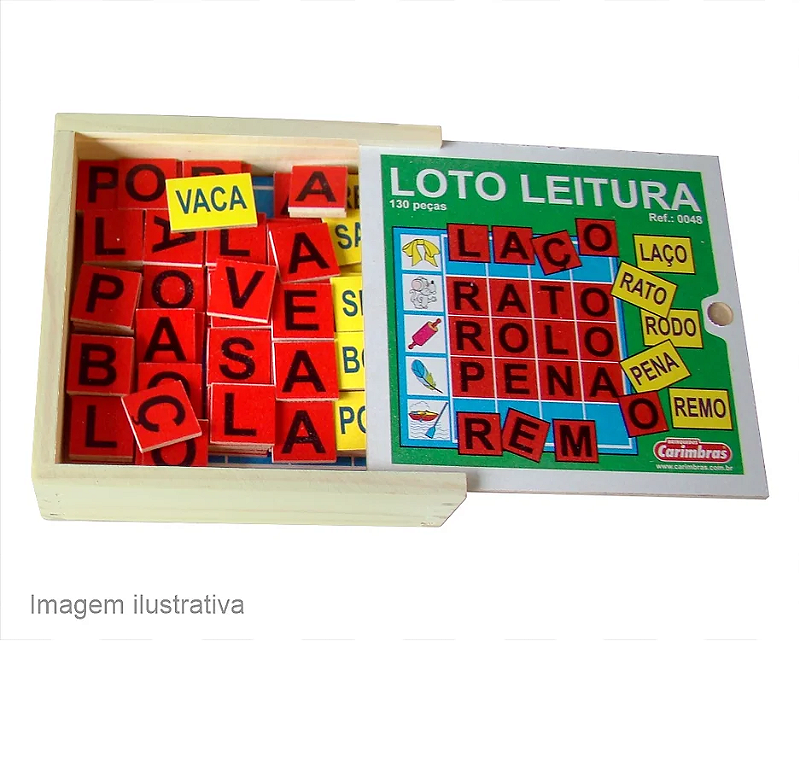 Brinquedo Alfabetização E Letramento Loto Leitura Carimbras