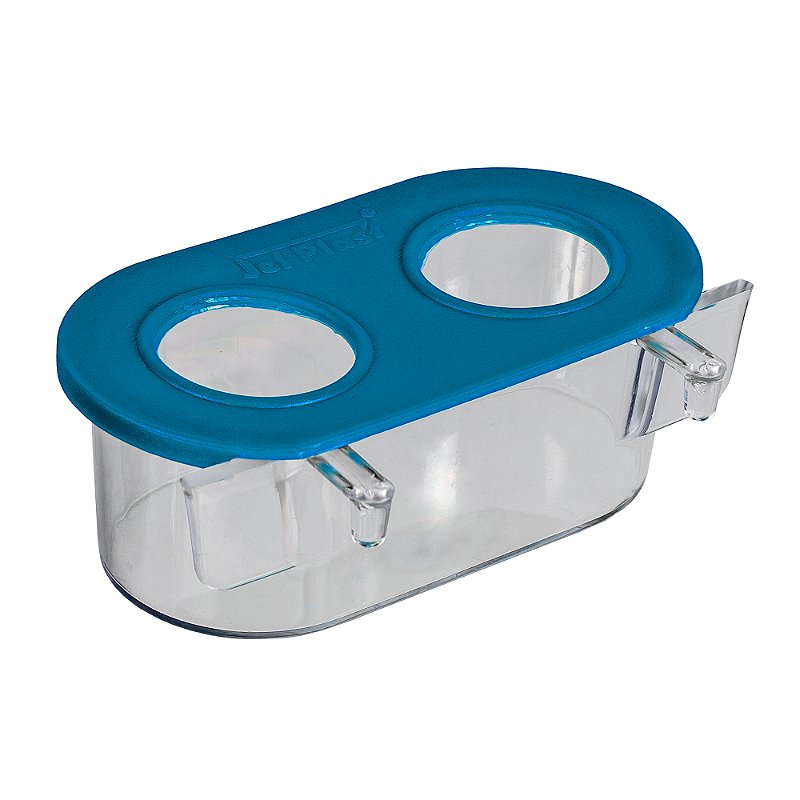 Comedouro Jel Plast 2 Furos Cristal