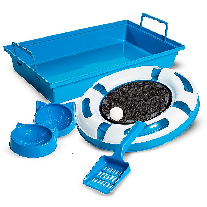 Kit Gato 5 em 1 - Azul - Jel Plast