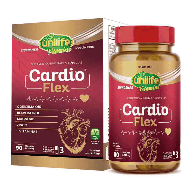 Cardio Flex 750mg Unilife 90 Cápsulas - Empório & Cia Produtos Naturais