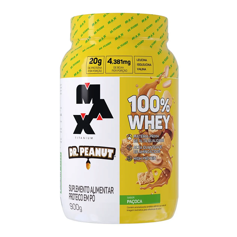 Whey 100% Paçoca Dr. Peanut 900g - Empório & Cia Produtos Naturais