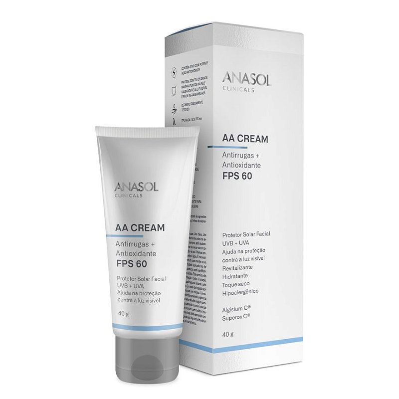 AA Cream Antirrugas e Antioxidante Anasol Diurno Fps 60 - Unix ...