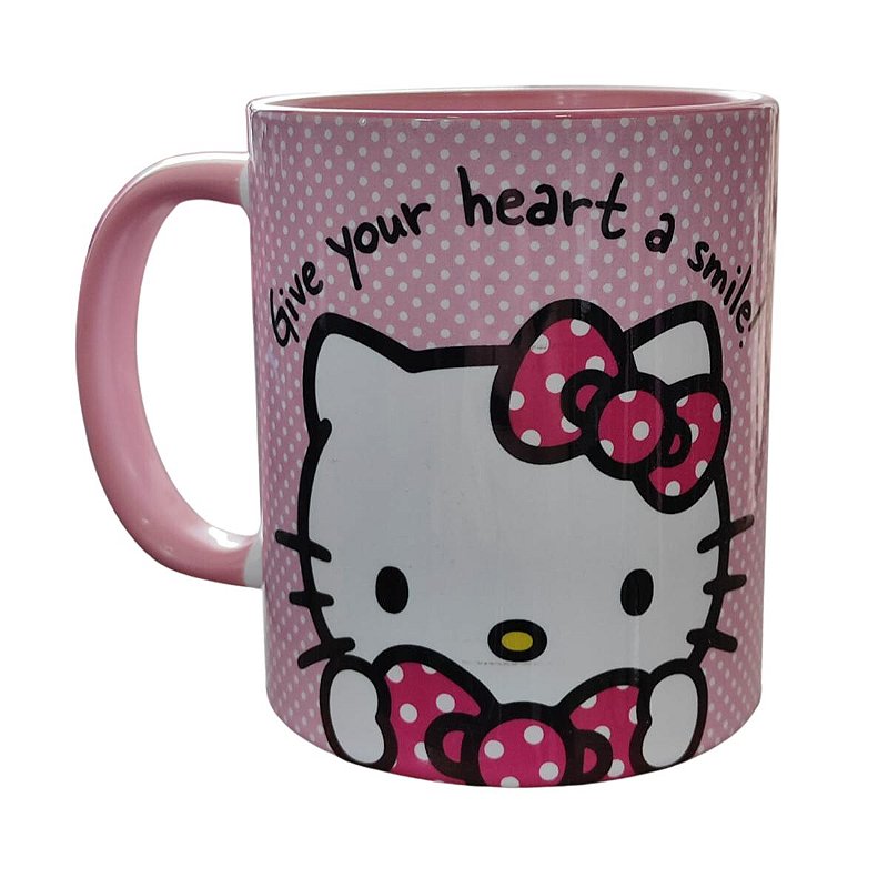 Caneca Hello Kitty Gatinha Boneca Desenho Antigo em Promoção na