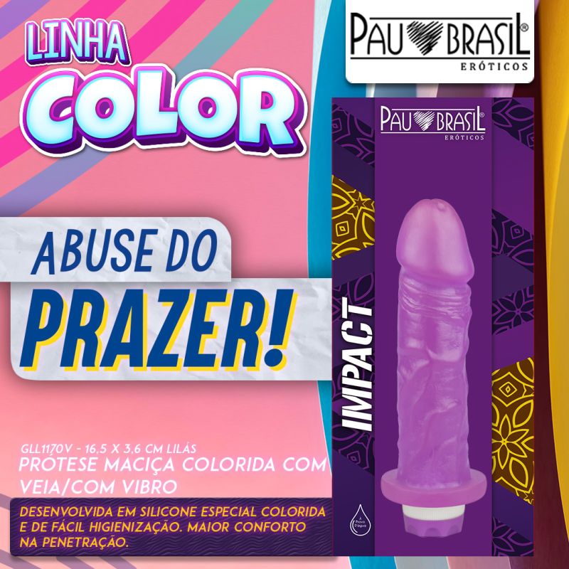 PRÓTESE EM GEL COM VIBRO PB - 16,5 x 3,6cm