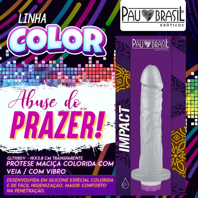 PRÓTESE EM GEL COM VIBRO PB  - 19 x 3,8cm