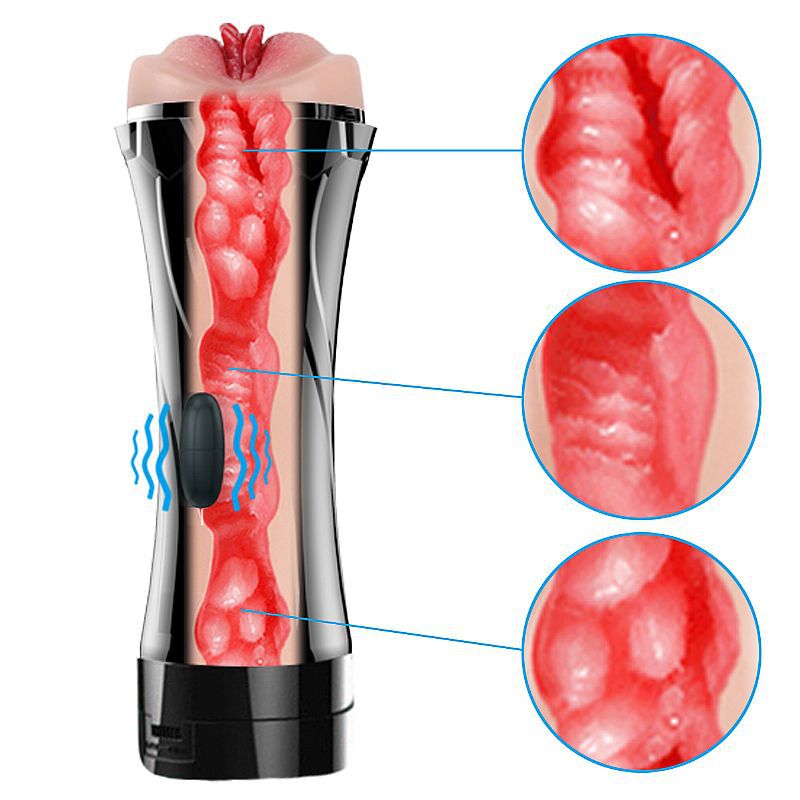 MASTURBADOR LANTERNA COM VIBRO EM CYBERSKIN VAGINA